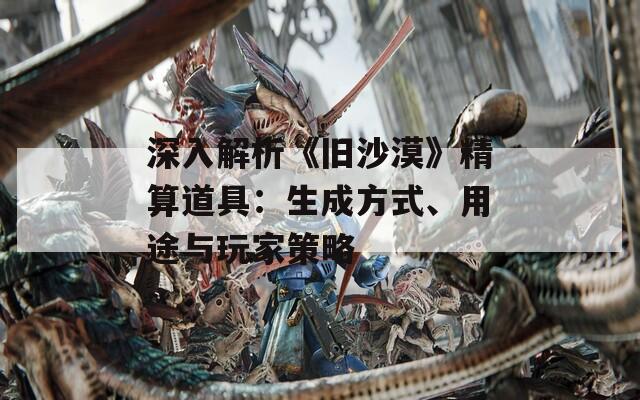 深入解析《旧沙漠》精算道具：生成方式、用途与玩家策略
