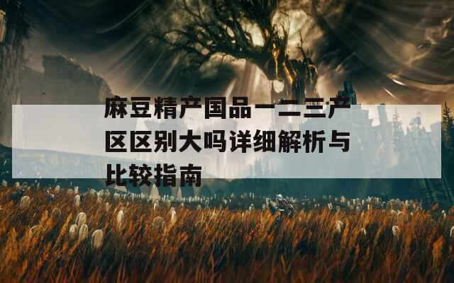 麻豆精产国品一二三产区区别大吗详细解析与比较指南  第1张