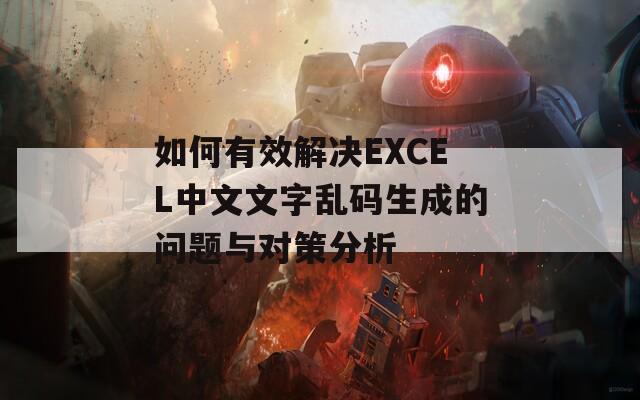 如何有效解决EXCEL中文文字乱码生成的问题与对策分析