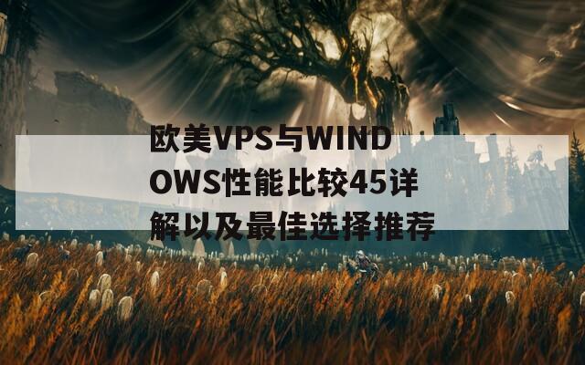 欧美VPS与WINDOWS性能比较45详解以及最佳选择推荐