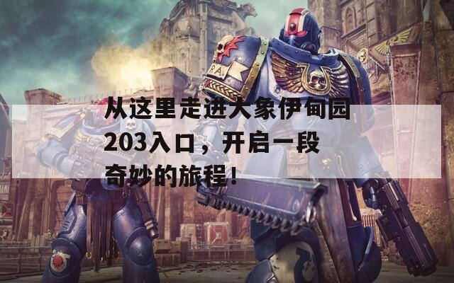 从这里走进大象伊甸园203入口，开启一段奇妙的旅程！