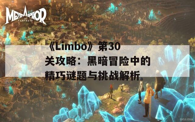 《Limbo》第30关攻略：黑暗冒险中的精巧谜题与挑战解析