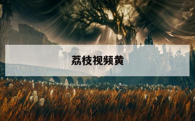 荔枝视频黄