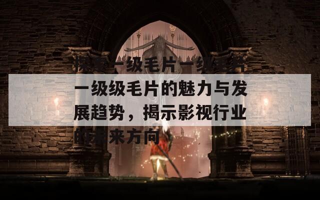 探索一级毛片一级毛片一级级毛片的魅力与发展趋势，揭示影视行业的未来方向