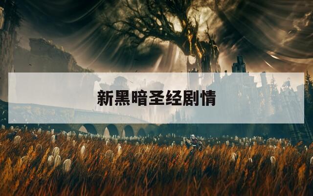 新黑暗圣经剧情