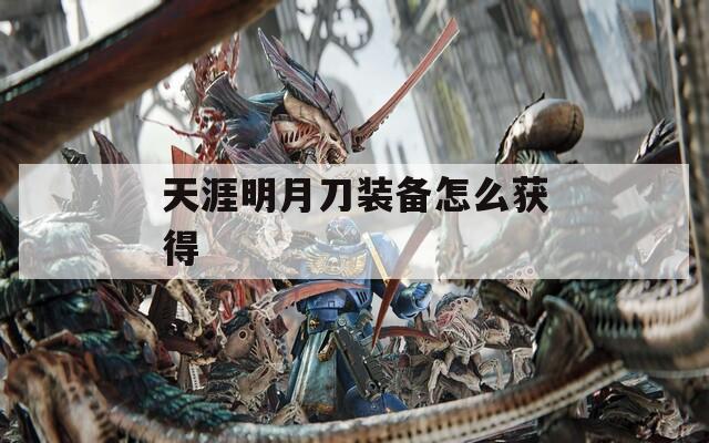 天涯明月刀装备怎么获得