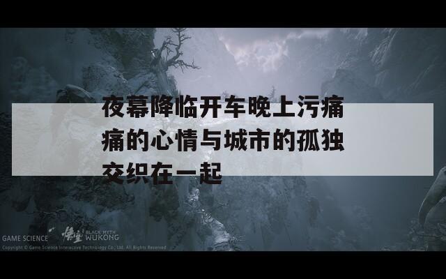 夜幕降临开车晚上污痛痛的心情与城市的孤独交织在一起