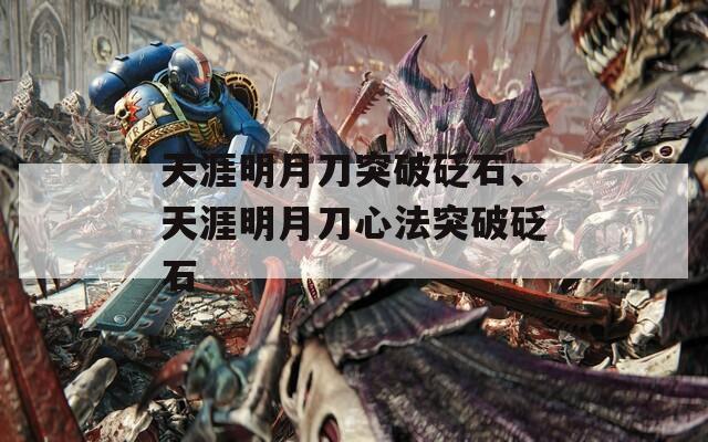 天涯明月刀突破砭石、天涯明月刀心法突破砭石  第1张