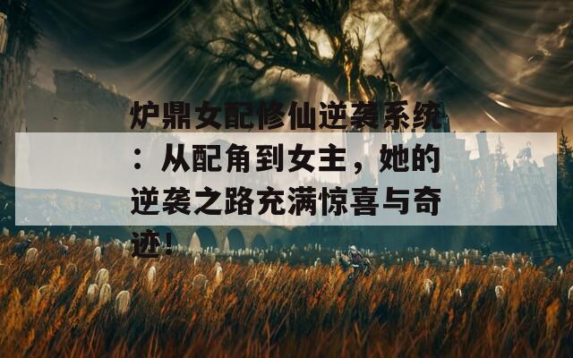 炉鼎女配修仙逆袭系统：从配角到女主，她的逆袭之路充满惊喜与奇迹！