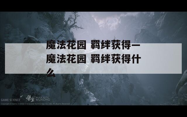 魔法花园 羁绊获得—魔法花园 羁绊获得什么