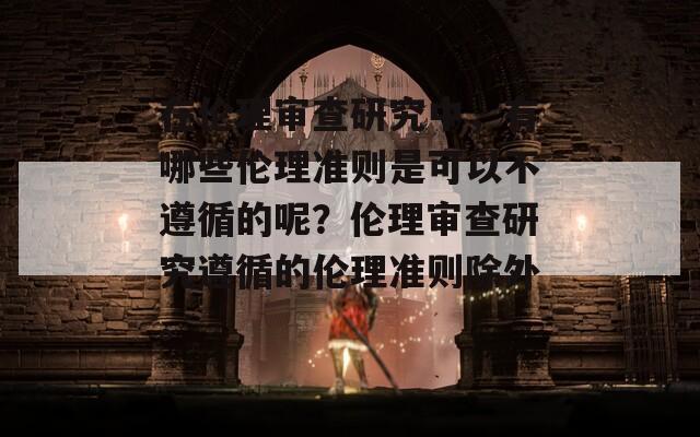 在伦理审查研究中，有哪些伦理准则是可以不遵循的呢？伦理审查研究遵循的伦理准则除外。