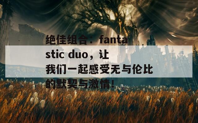 绝佳组合：fantastic duo，让我们一起感受无与伦比的默契与激情！