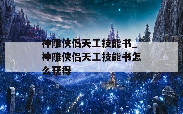 神雕侠侣天工技能书_神雕侠侣天工技能书怎么获得