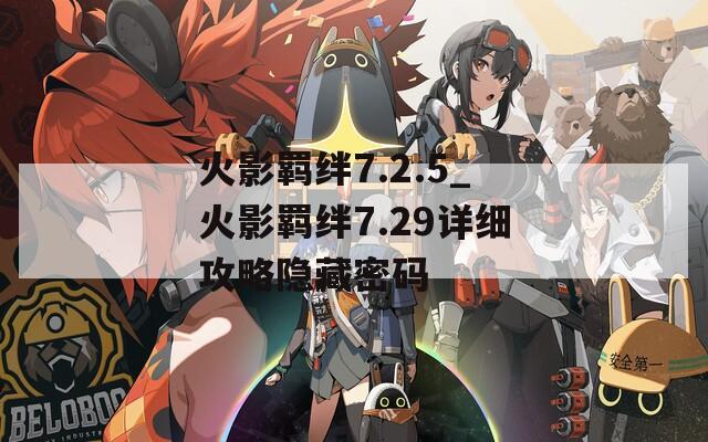 火影羁绊7.2.5_火影羁绊7.29详细攻略隐藏密码