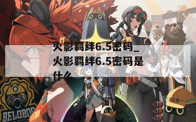 火影羁绊6.5密码_火影羁绊6.5密码是什么