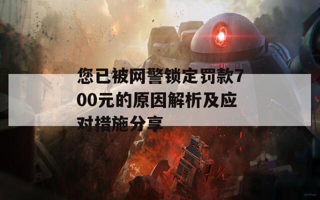 您已被网警锁定罚款700元的原因解析及应对措施分享