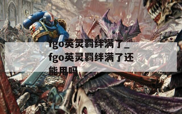 fgo英灵羁绊满了_fgo英灵羁绊满了还能用吗