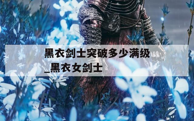 黑衣剑士突破多少满级_黑衣女剑士
