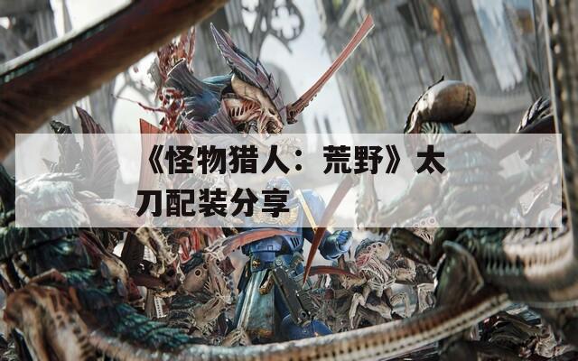 《怪物猎人：荒野》太刀配装分享