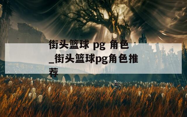 街头篮球 pg 角色_街头篮球pg角色推荐  第1张
