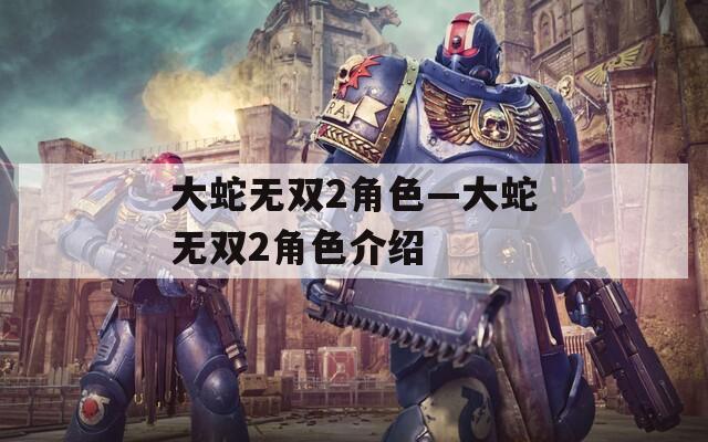 大蛇无双2角色—大蛇无双2角色介绍